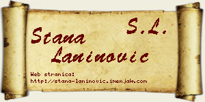 Stana Laninović vizit kartica